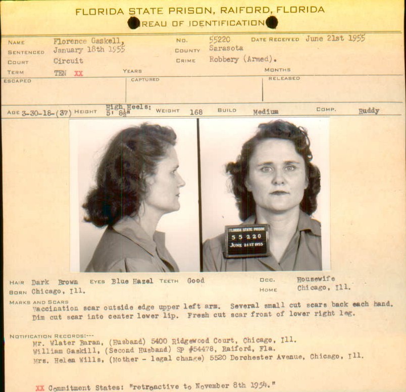 FLORENCE MUGSHOT JUNE 21, 1955
